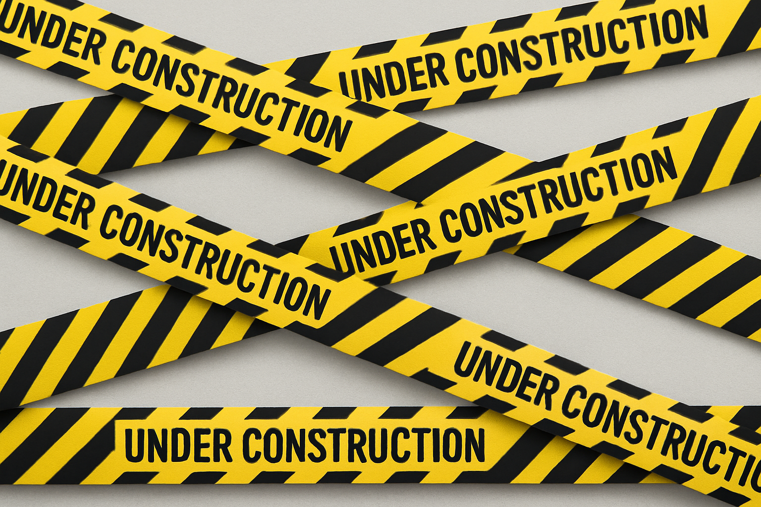 Caution tape background website construction